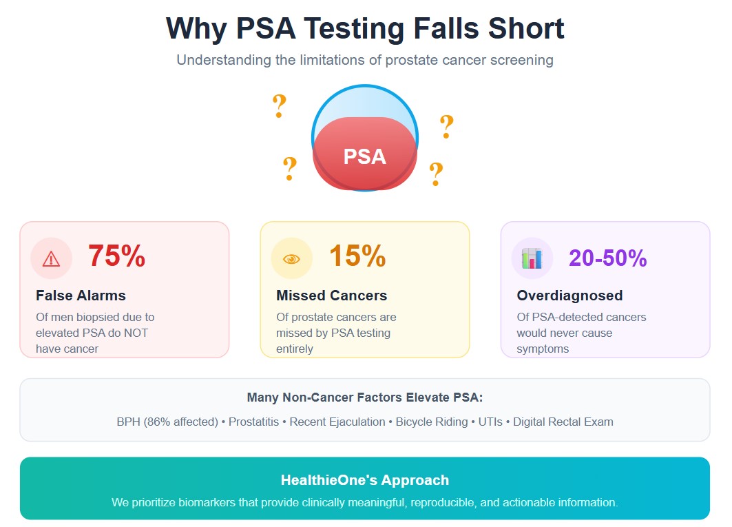 Why HealthieOne Does Not Include PSA Testing